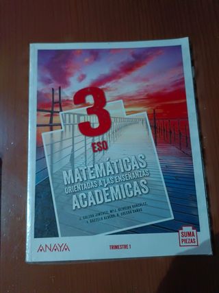 Libro de Texto MATEMATICAS 3 ESO. ANAYA