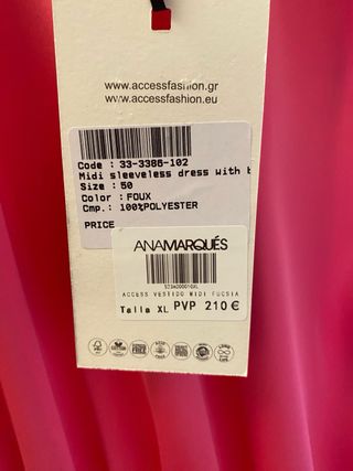 Vestido TXL Access. Sin estrenar