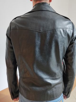 Giubbotto pelle Trussardi jeans uomo