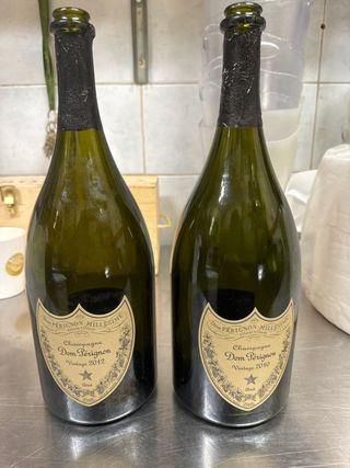 Bottiglie vuote champagne magnum vintage