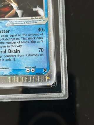 Carta pokemon gradata Kabutops ex holo