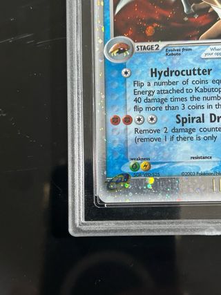 Carta pokemon gradata Kabutops ex holo