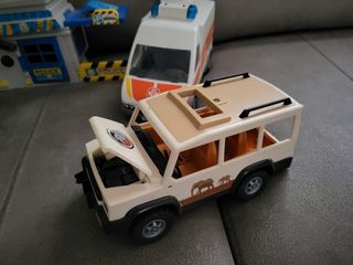Comisaría, ambulancia, camion bomberos, coche, mot