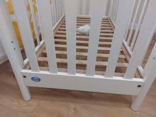 Cuna Pali de madera blanca de haya + Colchón