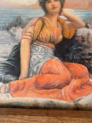 Mattonella dipinta a mano primi 900