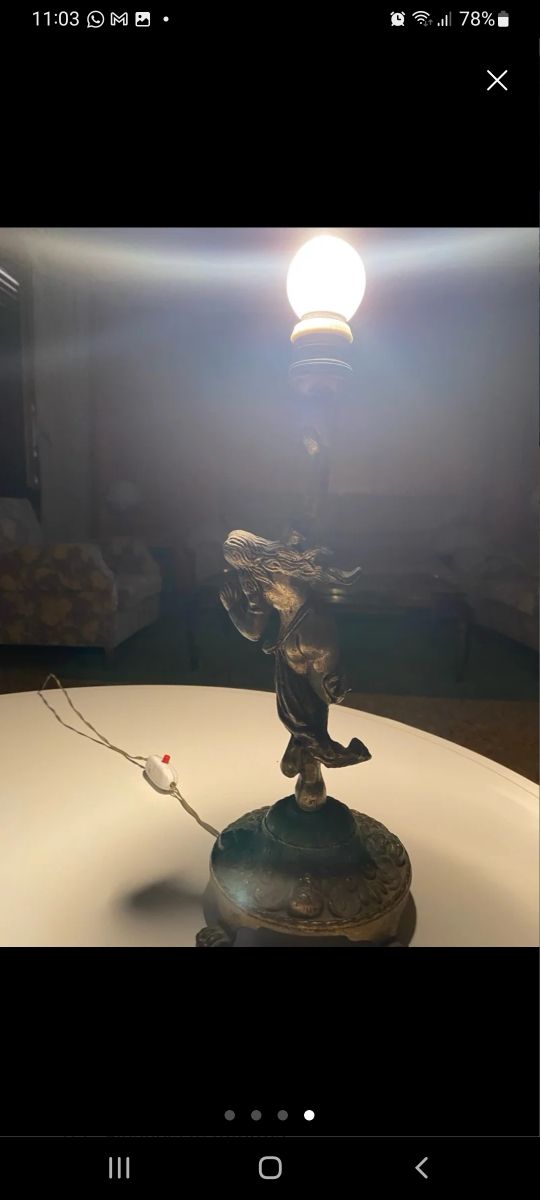 Lámpara de mesa bronce