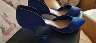 Zapatos de ante azul