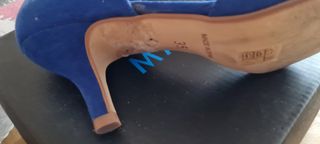 Zapatos de ante azul