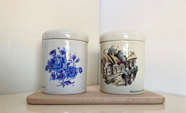 Coppia di barattoli Coronetti Cunardo - Anni '50