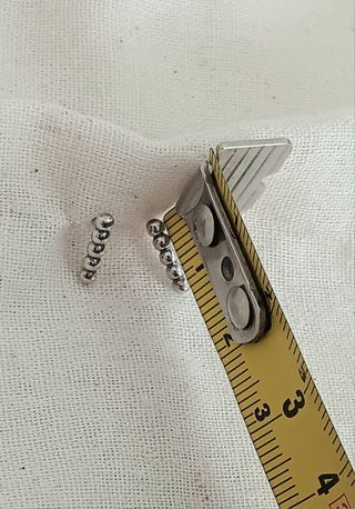 Pendientes plata de barra bolitas