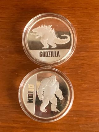 2 Monedas 1 onza KONG & GODZILA