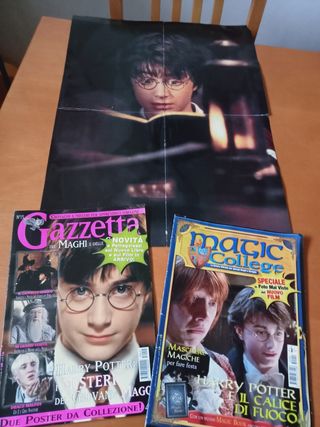 HARRY POTTER riviste+posters+kit incantesimi