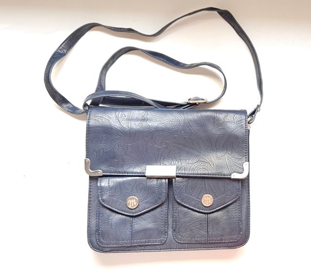 Bolso bandolero mustang azul