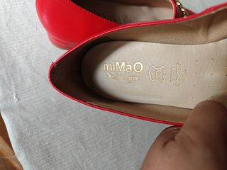 Zapato mocasin rojo MIMAO
