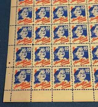 Escaso pliego Sellos Guerra Civil Auxilio social