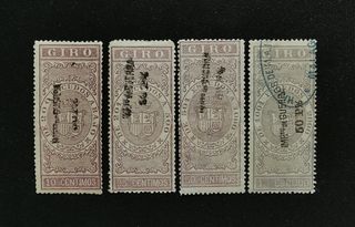 Serie sellos Isabel II Giro fiscal