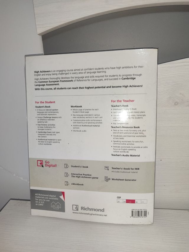 Libro inglese ad alto rendimento, libro per studenti