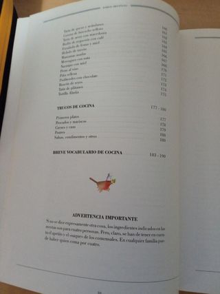 Libro de cocina, Karlos Arguiñano, El menú de c