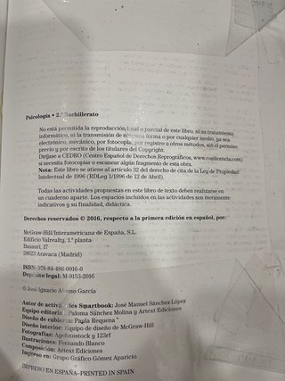 Psicología 2do Bachillerato