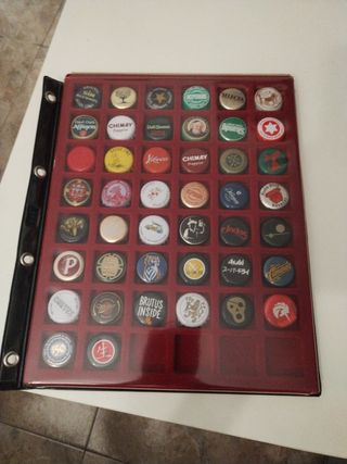 lote de 141 chapas de cerveza