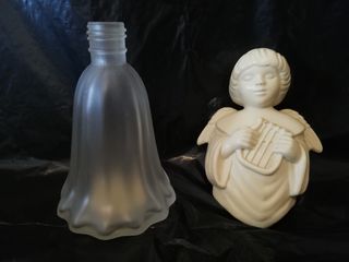 Frasco de colonia AVON, Angel tocando arpa