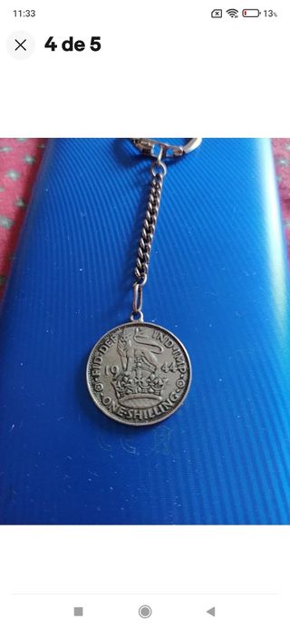 Llavero moneda plata 2 Guerra mundial