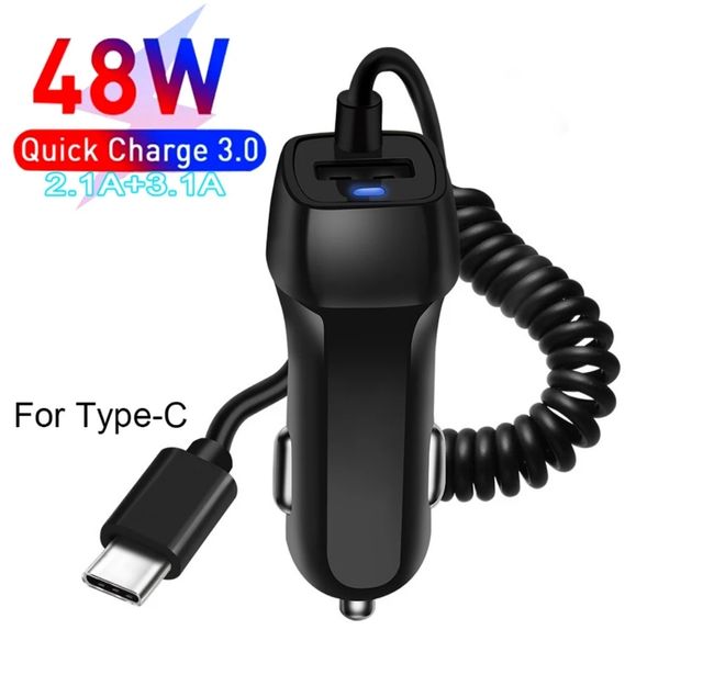 CARGADOR USB MECHERO IPHONE SAMSUNG 8PIN USB TYPEc