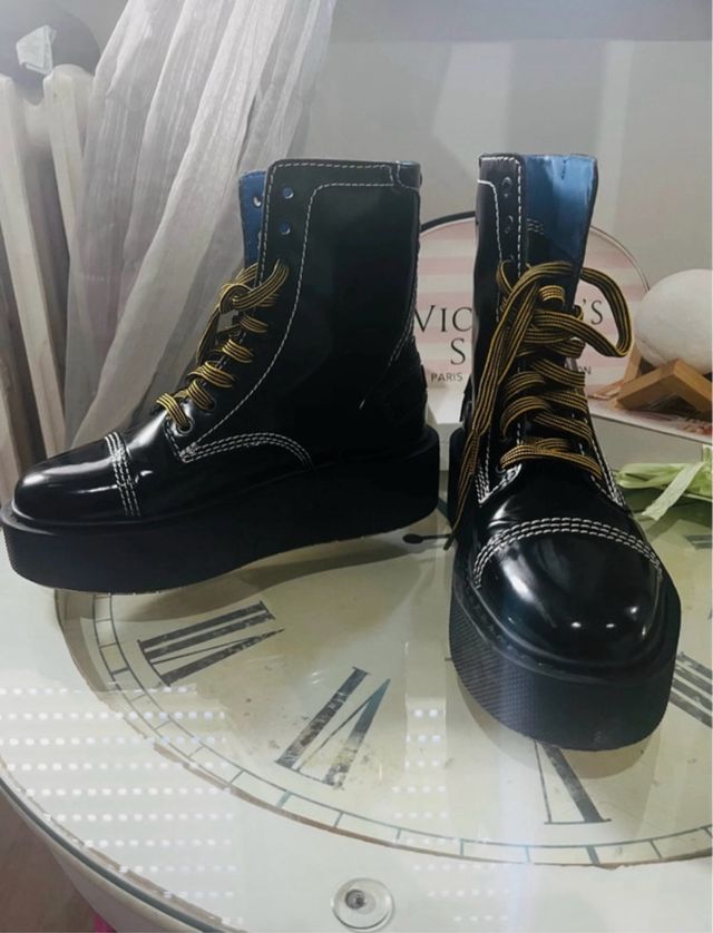 Diesel stivali in vera pelle neri n. 39 donna