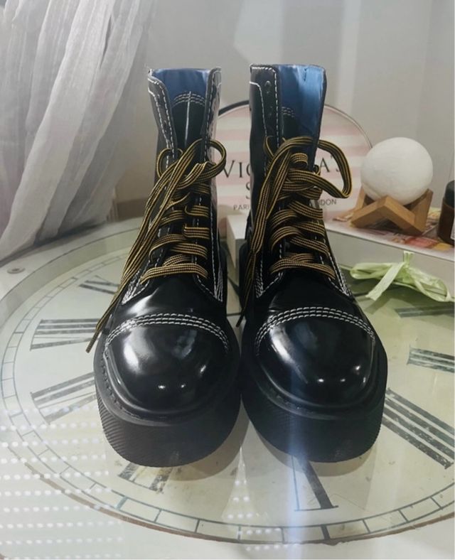 Diesel stivali in vera pelle neri n. 39 donna