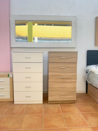 ARMARIO ROPERO DE 4 PUERTAS - BLANCO Y ROBLE