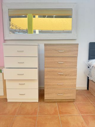 ARMARIO ROPERO DE 4 PUERTAS - BLANCO Y ROBLE