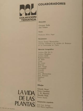 COLECCION TEMATICA PAL LA VIDA DE LAS PLANTAS