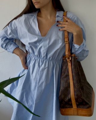 Vestido camisa Zara con etiqueta