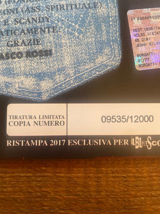 vasco rossi jenny e silvia 45 giri