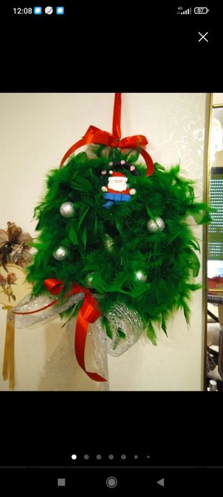 Ghirlanda di natale piumata