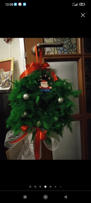 Ghirlanda di natale piumata