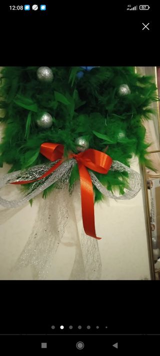 Ghirlanda di natale piumata