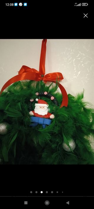 Ghirlanda di natale piumata