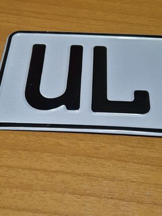 TARGA DOGANALE ORIGINALE SCADUTA UL04841