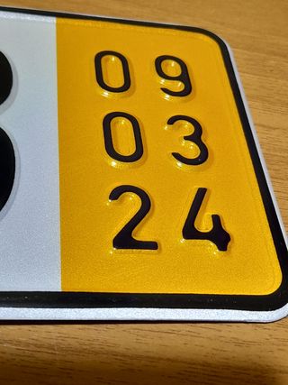 TARGA DOGANALE ORIGINALE SCADUTA UL04838