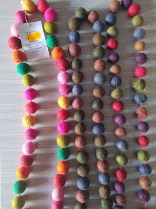 3 collares largos bolas