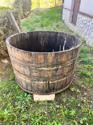 Tinozza in legno per vendemmia  Vintage