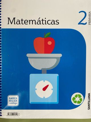 Libro matemáticas 2o primaria Santillana