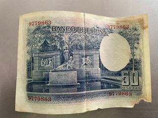 Billete de 50 pesetas de 1935