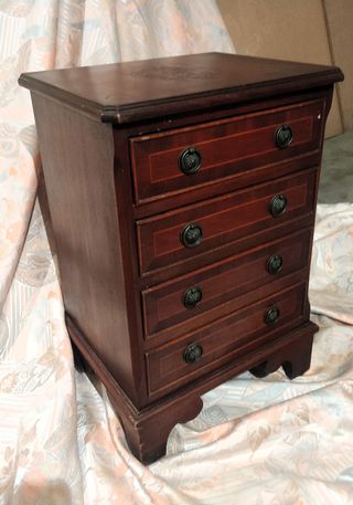 MESILLA MADERA CON 4 CAJONES