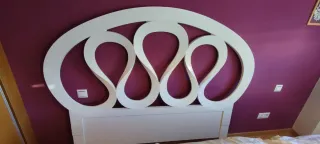 Cabecero blanco matrimonio