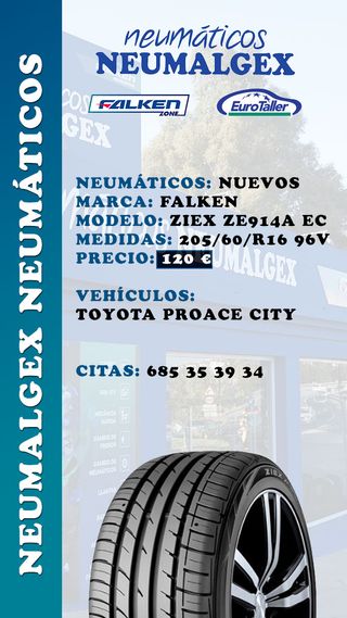 NEUMÁTICOS NUEVOS FALKEN 205/60/R16 96V