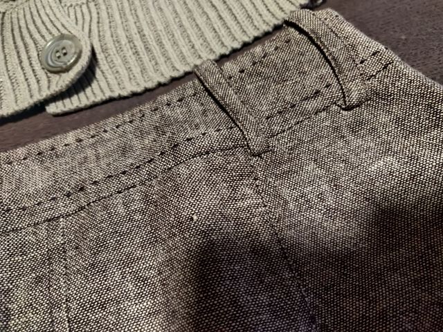 Saia forrada estilo retro em linho