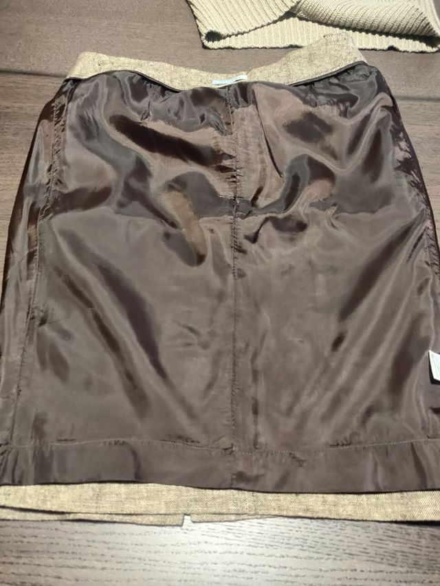 Saia forrada estilo retro em linho