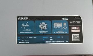 Portátil Asus i5  F550C pantalla táctil 